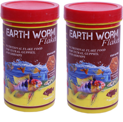 STAR FARMS Earth Worm Flakes 25g (pack of 2) Nutritional Flakes Food by Jhenver Pet Health Supplements(50 g)