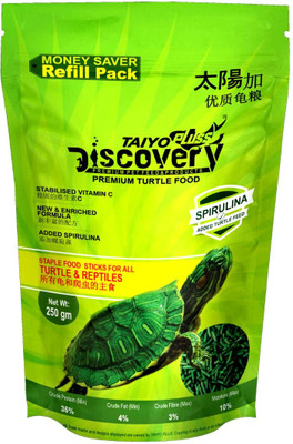 Taiyo Pluss Discovery Turtle Food - 250 g Money Saver Refill Pouch Pack Vegetable 0.25 kg Dry Adult Turtle Food