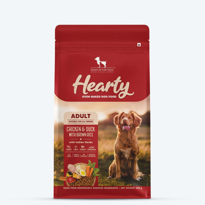 Heads Up For Tails Hearty Oven-Baked Chicken & Duck With Brown Rice Adult Dog Dry Food All Breed Duck 0.25 kg Dry Young Dog Food
