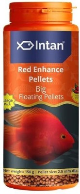 INTAN Red Enhance Pellets, Big Floating Pellets | Large pack pellet 2.5 mm Dia 0.15 kg Dry Adult Fish Food