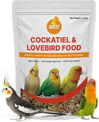 BOLTZ Premium Bird Food for Cockatiel,Lovebird and parrots 2.4 kg Dry Adult Bird Food