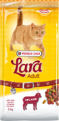 Versele -Laga Lara Adult Cat Food with Lamb | Complete & Balanced Nutrition for Adult Cats | 2 kg Dry Adult Cat Food