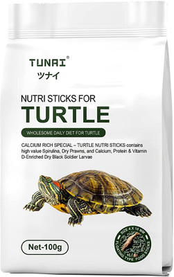 TUNAI 3in1 Formula Multi Nutritious Turtle Food Sticks Daily Feed Shrimp 0.1 kg Dry Adult, New Born, Senior, Young Turtle Food