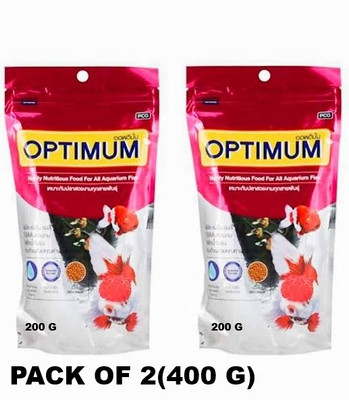 OPTIMUM- OPTIMUM-200 (PACK OF 2) Fish 0.4 kg (2x0.2 kg) Dry Young Fish Food