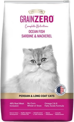 SIGNATURE Grainzero Persian Long coat Mackeral, Fish 3 kg Dry Adult, Senior Cat Food