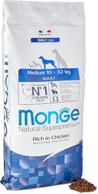 MONGE MONGE Daily Line - Medium Adult with Chicken Chicken 12 kg Dry Adult Dog Food