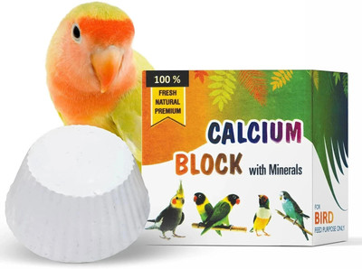 TREAT FOR LOYALTY Natural Calcium Block with Minerals for Birds | High Calcium Bird Supplement 0.6 kg (4x0.15 kg) Dry Adult Bird Food