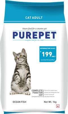 purepet Adult Ocean fish Fish 1 kg Dry Adult Cat Food