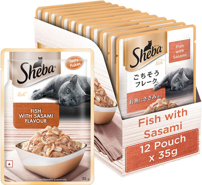 Sheba Rich With Sasami Fish 420 g (12x35 g) Wet Adult Cat Food
