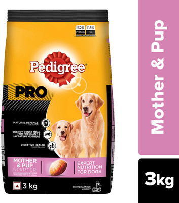 PEDIGREE PRO Expert Nutrition for Lactating/Pregnant Mother & Pup (3-12 weeks) 3 kg Dry New Born Dog Food