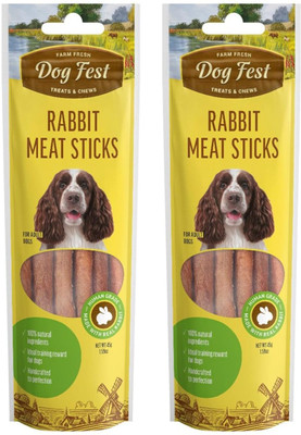 dog fest Dogfest DUCK MEAT STICKS FOR DOGS Rabbit 0.09 kg (2x0.04 kg) Dry Adult Dog & Puppy Food