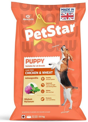 PetStar Mankind Petstar Puppy Dog Food Chicken & Wheat suitable for all breeds Chicken 10 kg Dry Young Dog Food