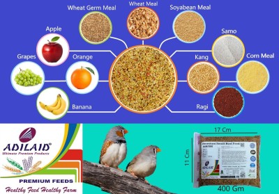 ADILAID Premium Small Bird Feed 400 g Dry Young, New Born, Senior, Adult Bird Food