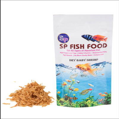 SP fish food Dry Baby Shrimp Natural Food For Fresh water & Marine Fish for All Life Stages 0.015 kg Dry All Life Stages Fish Food