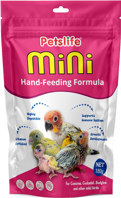 Petslife Mini Hand Feeding Fomula Bird Food - 180g Nuts 0.18 kg Dry New Born Bird Food