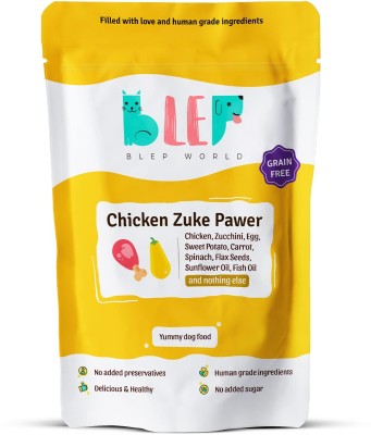 BLEP Human Grade Chicken Zuke Pawer Fresh Food (100gmX42) | Full Meal & Topper Chicken 4.2 kg (42x0.1 kg) Wet Adult, Senior, Young Dog Food