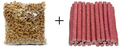 Blacknose Crunchy Bone Shaped Dog Biscuit And Mutton Munchy Stick (800Gm) Pack Chicken, Mutton 0.8 kg (2x0.4 kg) Dry Adult, New Born, Senior, Young Dog Food