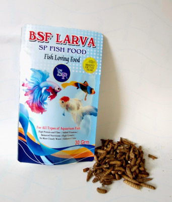SP fish food Black Soldier Fly Larvae for Aquarium Fish- High Protein and Calcium 0.03 kg Dry All Life Stages Fish Food