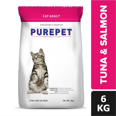 Purepet Tuna and Salmon Adult Salmon 6 kg Dry Adult Cat Food