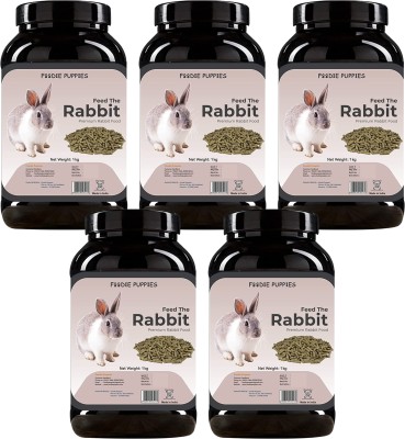 Foodie Puppies Rabbit Food Dry Pellets, Highly Premium Nutritious Diet & Nutritionist Choice 5 kg (5x1 kg) Dry Adult, Senior, New Born, Young Rabbit Food