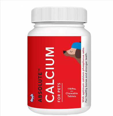 Drools Drools Calcium Tablet - 110 Pieces Pet Health Supplements / Pet Food Milk 0.4 kg Dry Adult, Young, New Born, Senior Dog Food