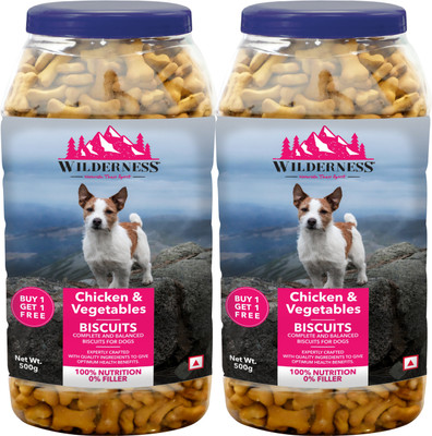 Wilderness ( Buy 1 Get 1 Free) , Chicken and Vegetable 1 kg (2x0.5 kg) Dry Young Dog Food