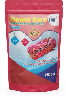 Nitishree Flowerhorn Staple Pellet (4mm) Diet Color Enhancer & Grow Hump Fish Food – 200 g 0.2 kg Dry Adult, Young, Young, New Born Fish Food