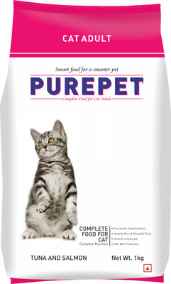 purepet Tuna and Salmon 1 kg Dry Adult Cat Food