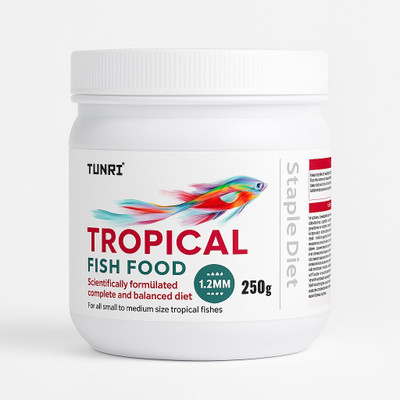 TUNAI Fish Food for Aquarium with Shrimp 0.25 kg Dry Adult, New Born, Senior, Young Fish Food