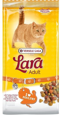 Versele -Laga Lara Adult Cat Food with Turkey-Chicken | High-Protein & Tasty Formula | 2 kg Dry Adult Cat Food