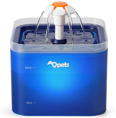 HASTHIP Cat Water Fountain with LED Light, 67oz/2.0L, Ultra Quiet Cat Drinking(Plastic)
