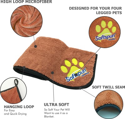 SOFTSPUN Microfiber Pet Towel , cat Dog Blanket Cat, Dog Blanket(Microfiber)