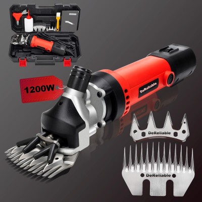 DeReliable 1200W 1 Extra Blade 6 speed Goat/sheep hair cutting machine. 6 months warranty Red, Black Pet Hair Trimmer