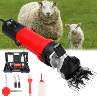 TAUDI 6 Speed Electric Goat Pet Sheep Hair Cutting Machine for Clippers and Shears Red, Black Pet Hair Trimmer