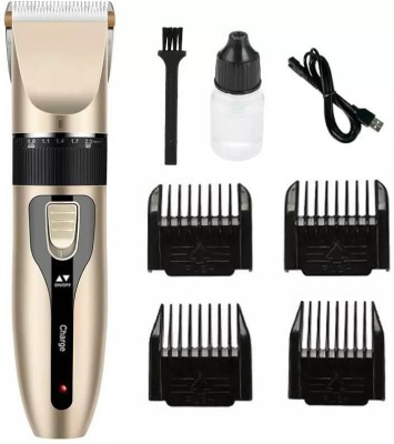 Dominic Professional Hair Clipper Men With Dog Pet Hair Trimmer Usb Charging Length Trimmer 120 min  Runtime 4 Length Settings(Gold, Black)