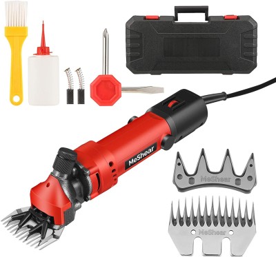 MeShear 1200W Sheep/Goat/Animal hair cutting machine with 1 Extra Blade Red, Orange, Black Pet Hair Trimmer