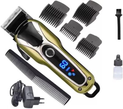 Missfox KM-1990 Rechargeable With LCD Display Trimmer 240 min  Runtime 4 Length Settings(Black, Multicolor)