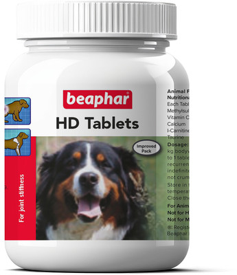 Beaphar HD Tablet Dog Joint Supplement for Hip Dysplasia & Joint Problems Pet Health Supplements(60 Pieces)