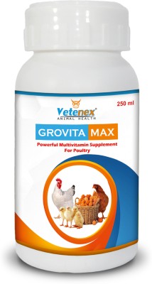 VETENEX Grovita Max - Multivitamin Supplement, Growth Promoter for Poultry - 250 ML Pet Health Supplements(250 ml)