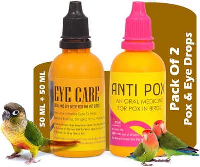RANA BIRDS STAR FARMS Birds Eye Care & Anti-Pox Drops Parrots,Pigeons & More Pet Health Supplements(2 Pieces)