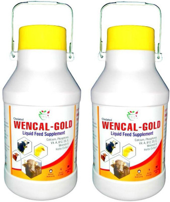 Gwenn Wencal Gold Milk Booster Calcium Feed Supplement I Increases Milk Yield I Pet Health Supplements(10 L)