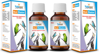 VETENEX Bird Electro Plus - Birds Electrolyte For Dehydration (100 ml x 2) - Pack of 2 Pet Health Supplements(200 ml)