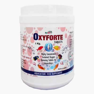 REFIT ANIMAL CARE Oxygen Tablets For Biofloc Fish Pond, Shrimp, Prawn and Aqua Pet Health Supplements(1 kg)
