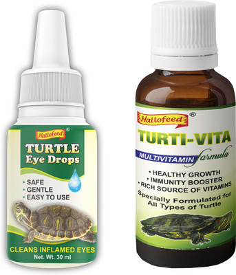 Hallofeed TURTLE MULTIVITAMIN & TURTLE EYE DROP Pet Health Supplements(30 mg)