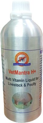 VetMantra VITAMIN H ALLUMINIUM PACK, MULTIVITAMIN FOR COW, BUFFALO AND OTHER PETS Pet Health Supplements(1 L)