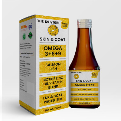 THE K9 STORE Skin and Coat Formula For Dogs & Cats -200ML Pet Health Supplements(200 ml)