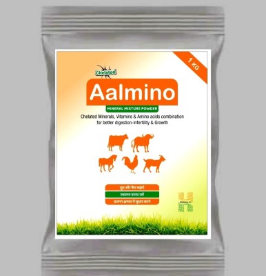 Aalmino Chelated Mineral Mixture for Cow, Buffalo, Sheep, Horse & Poultry, 1KG Bucket Pet Health Supplements(1 kg)