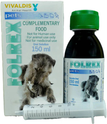 VIVALDIS Folrex Oral Solution 150ml Pet Health Supplements(150 ml)