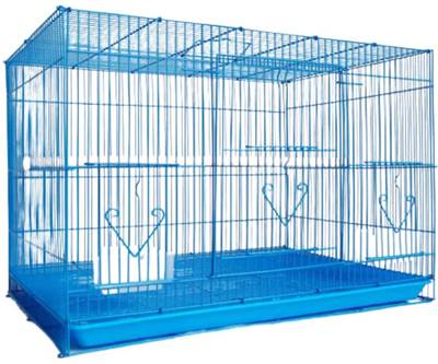 Animaux 15 Inch Blue Small Birds Rabbit Cage with Food and Water