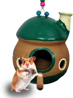 Jainsons Pet Products Natural Earthenware House For Hamster Hiding House Pet Cave Small Animal Cage Hamster, Guinea Pig, Mouse House